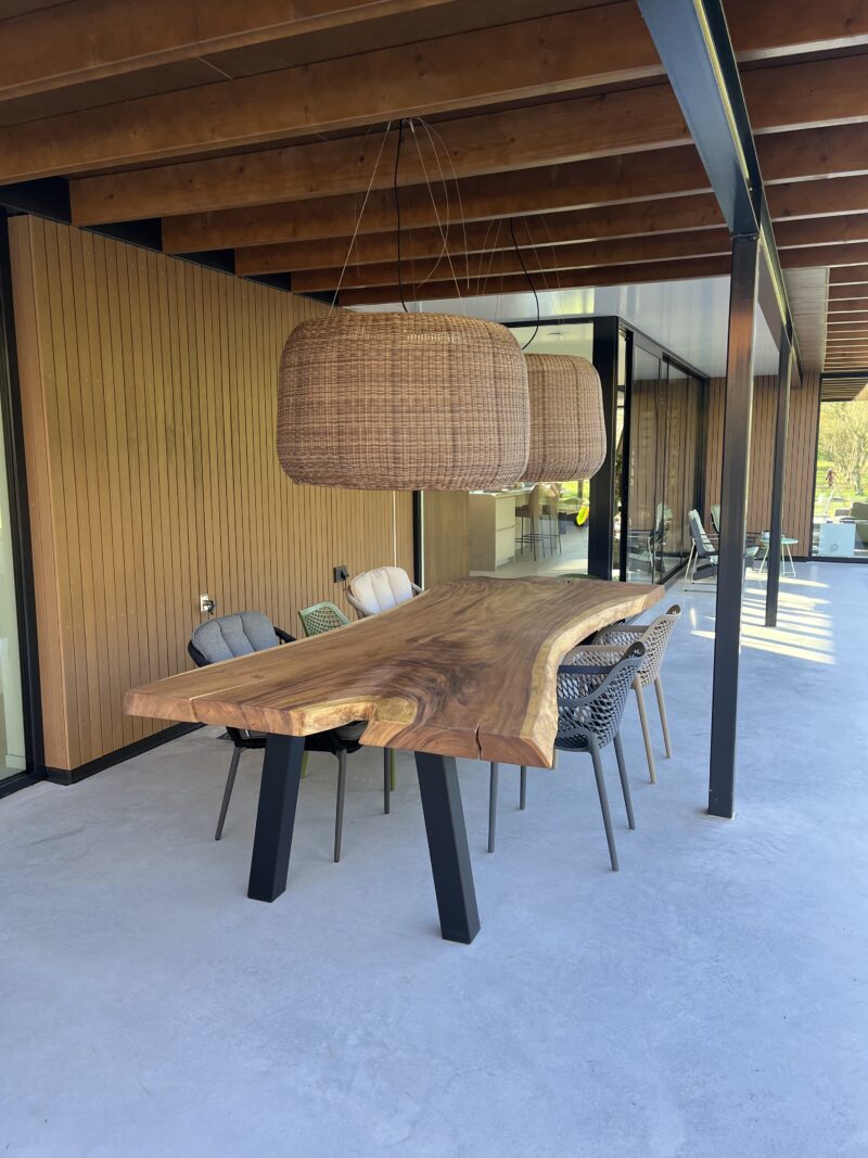 Tuinstoel grijs en taupe