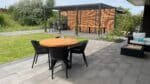 Tuintafel Douglas Rond 4 personen Tuinstoel Ava (2)