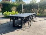 Tuinset zwart 10 personen u poot