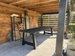 Zwarte tuintafel A poot