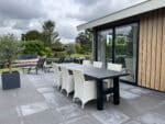 Maatwerk tafel zwart H poot