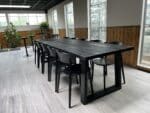 Trapezium tuintafel zwart
