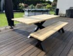 tuintafel met bank hardhout