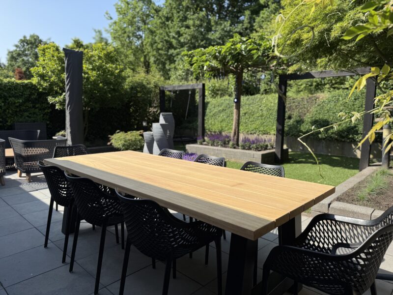 Tuinset 6 personen A poten Hardhout