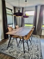 Eettafel Noten half ovaal