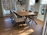 Eettafel Eiken Diamant matrix Half ovaal Pure behandeling1