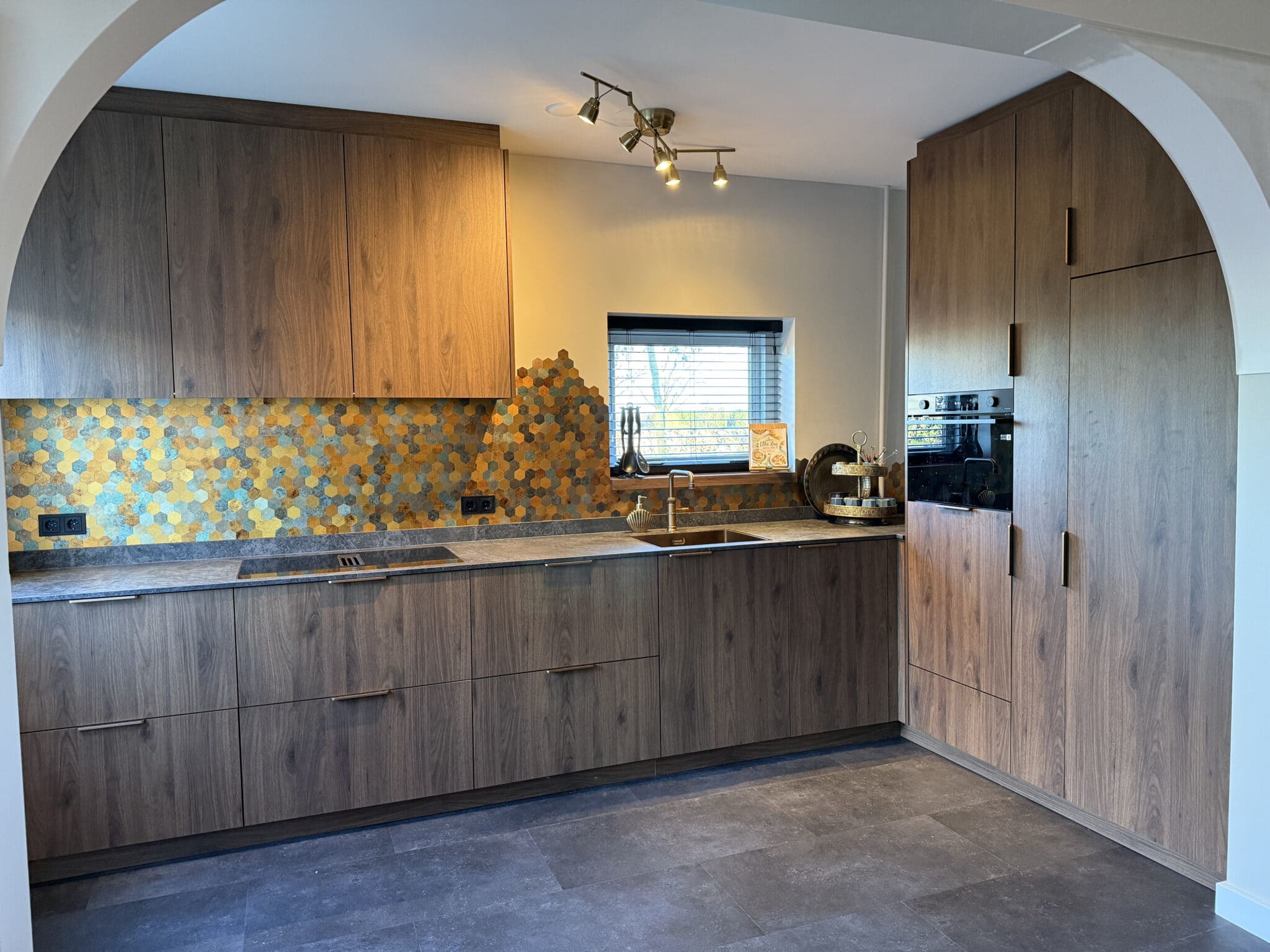 Keuken notenhout look