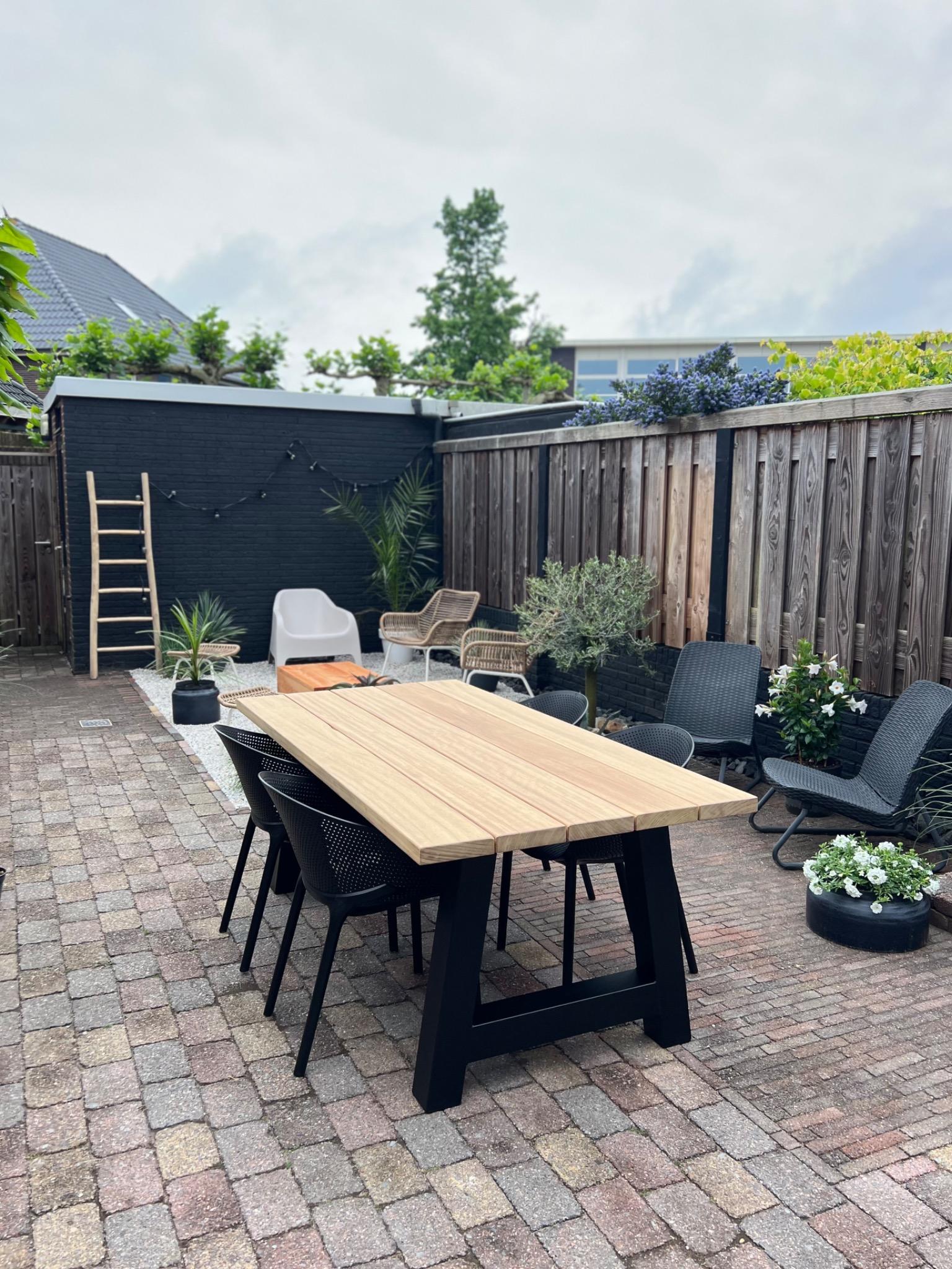 200cm tuintafel hardhout 4 personen