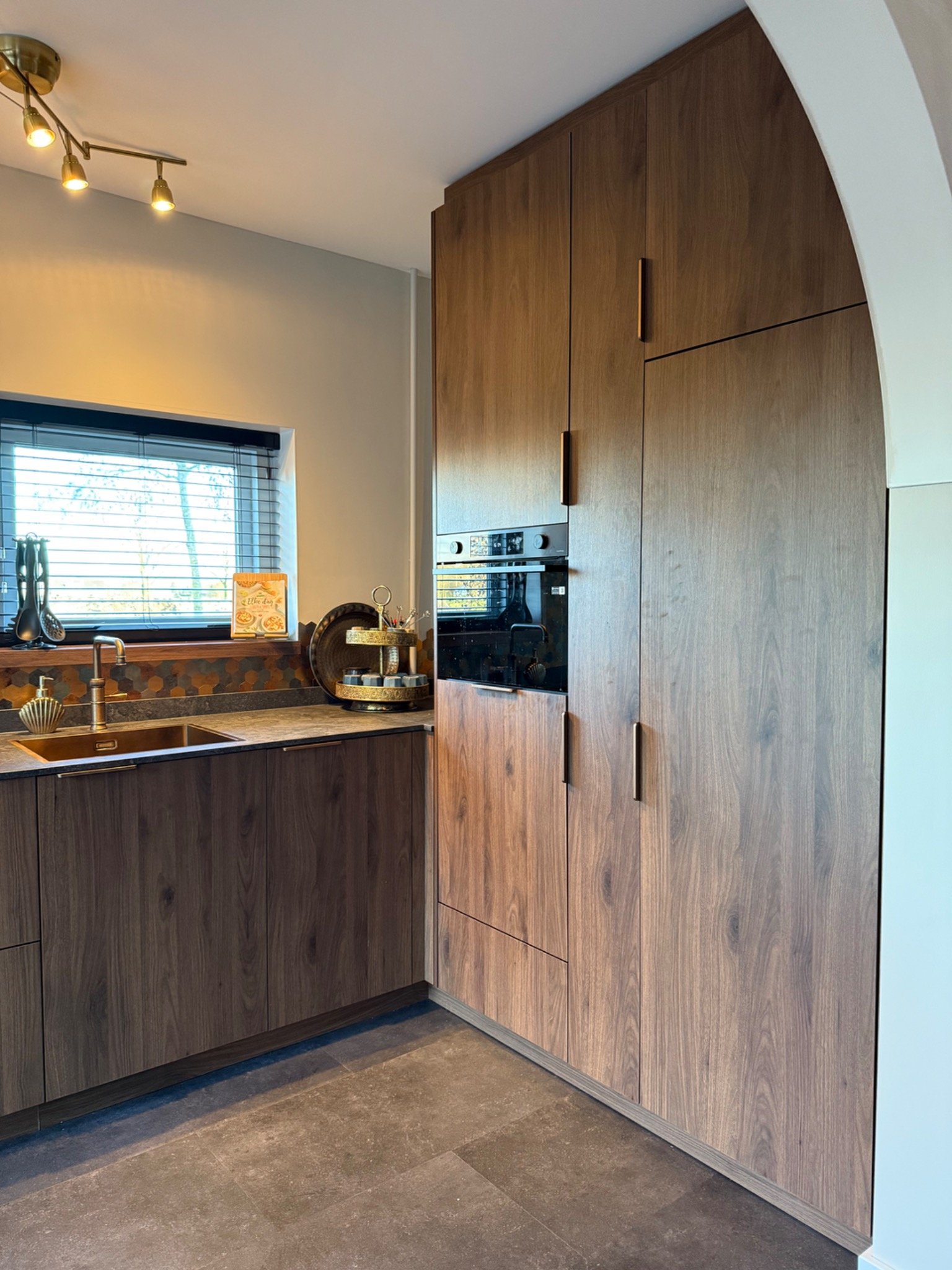 Notenhout look keuken