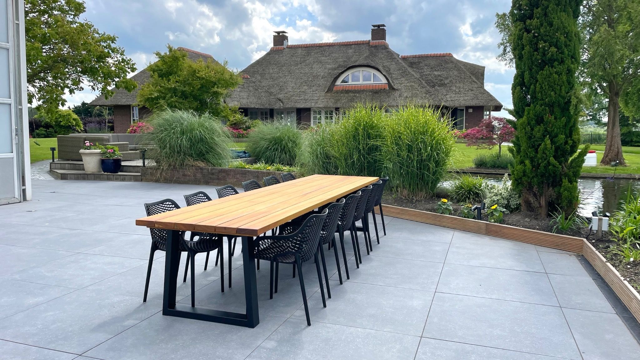 Tuintafel 400cm 12 personen hardhout iroko tuininrichting