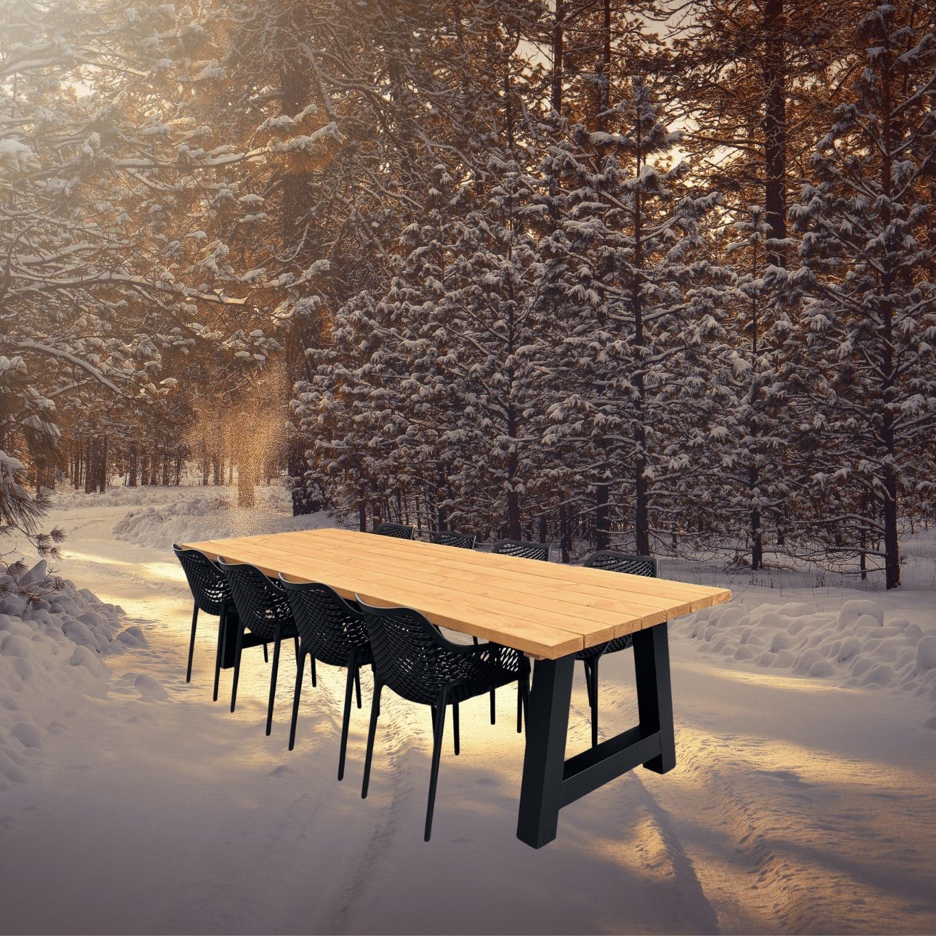 Kan een tuintafel buiten staan in de winter?