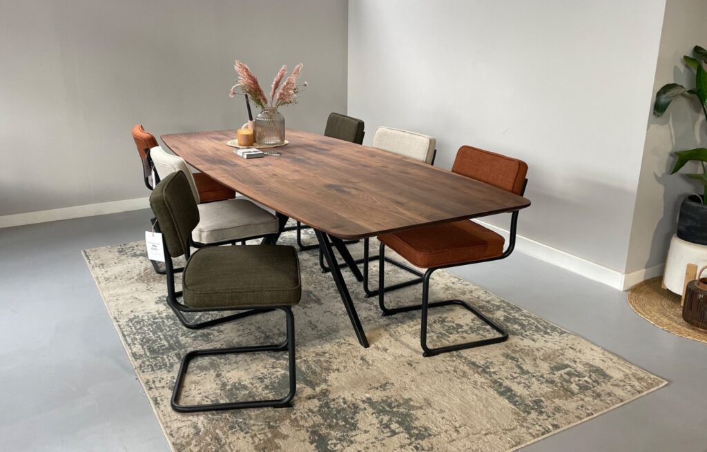 Eetkamerstoel Mia I Weefstof Donkergroen