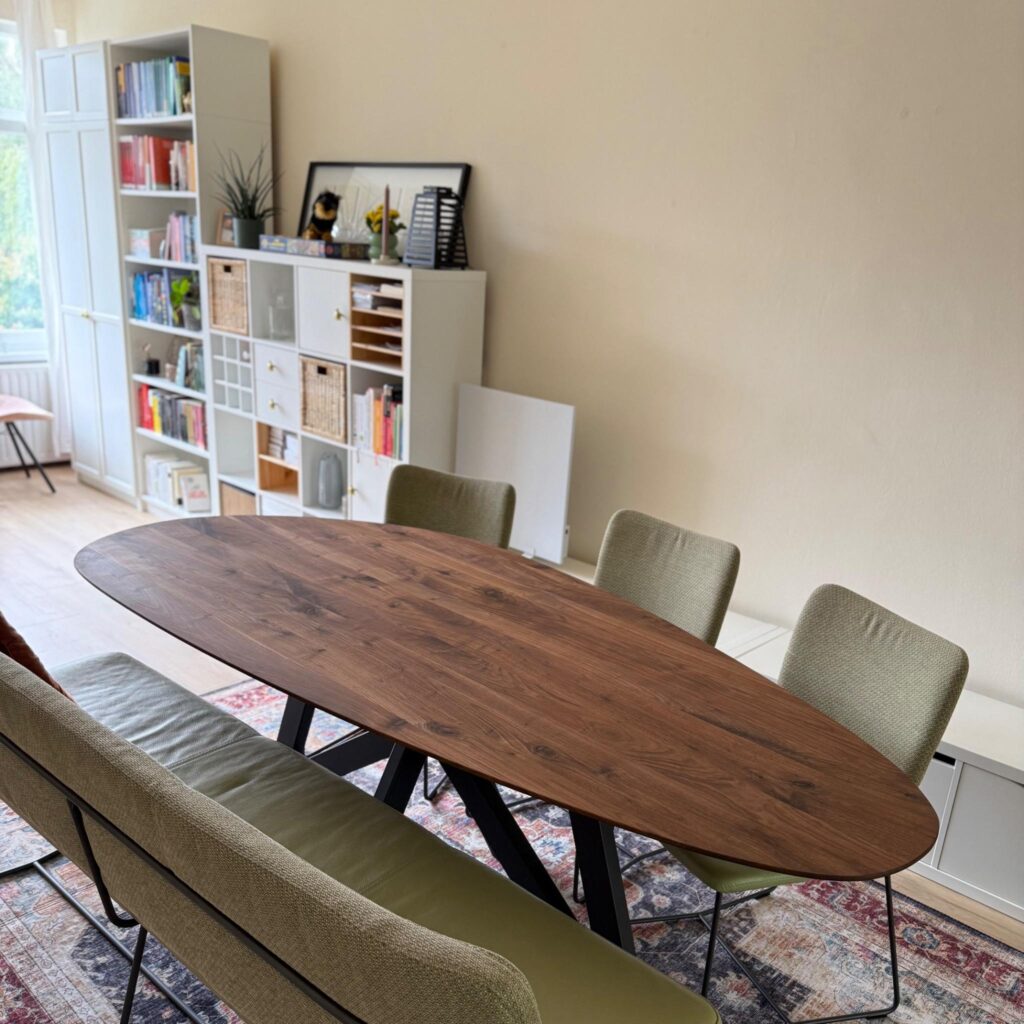 Eettafel Noten | Organisch Kiezel