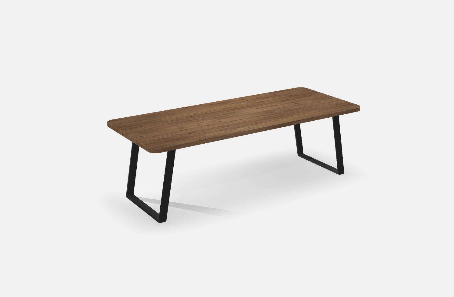 Eettafel Noten Ronde Hoeken