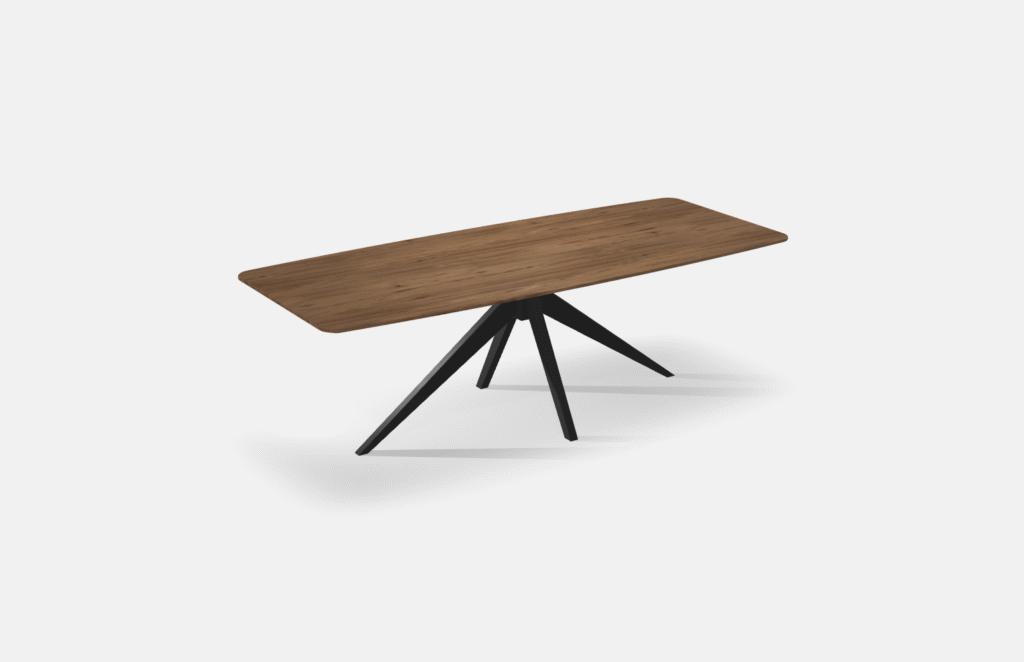 Eettafel halv ovaal - Noten