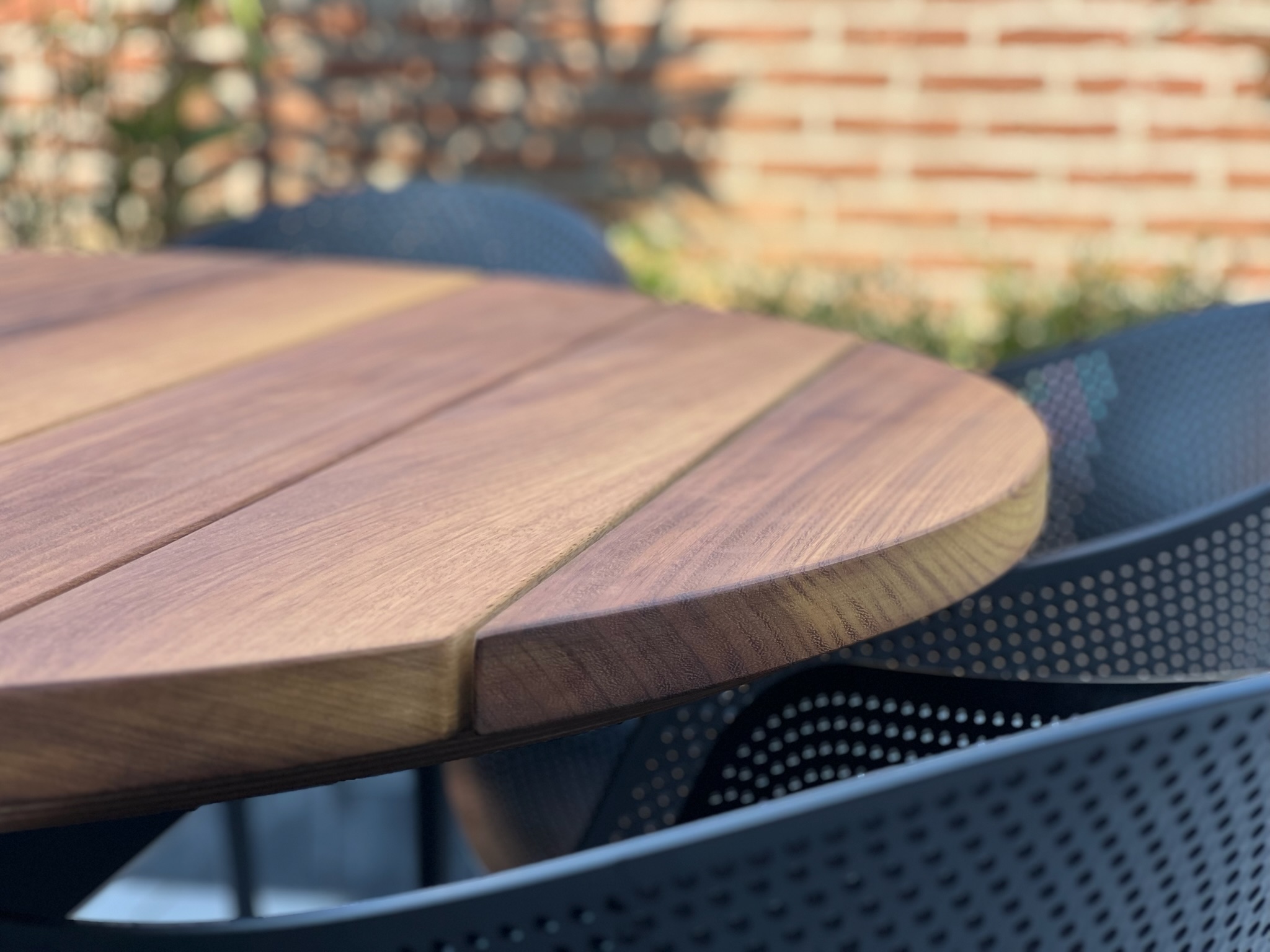 Iroko hardhout rond