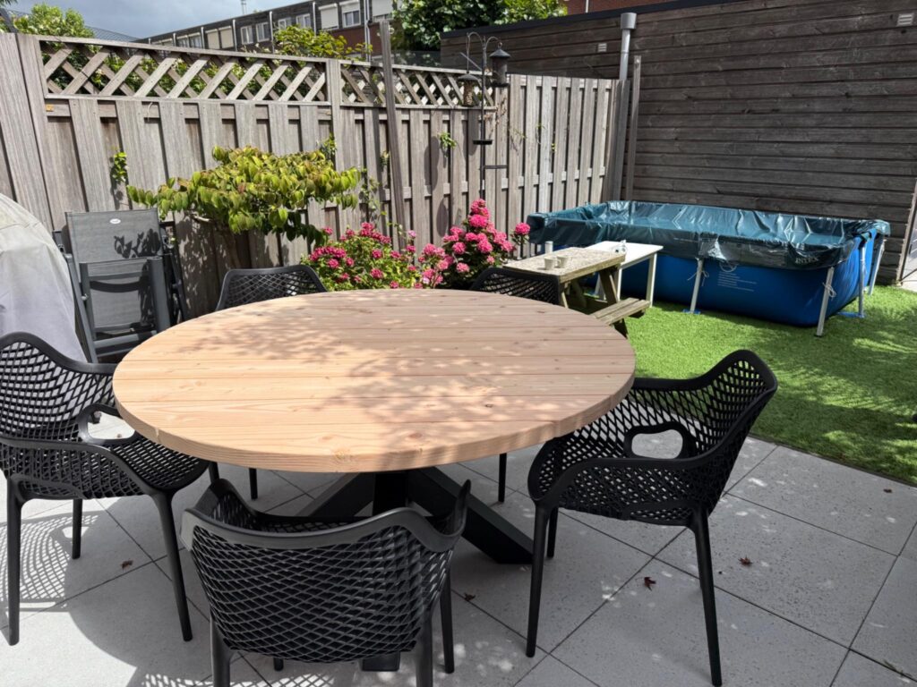 Tuinset 6 personen | 150cm | Rond | Douglas