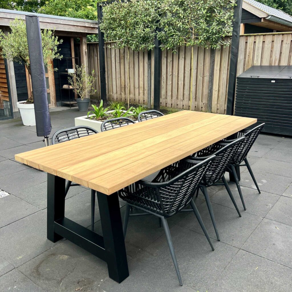 Tuinset 6 personen hardhout