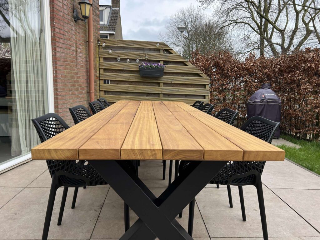 10 personen tuinset Iroko hardhout