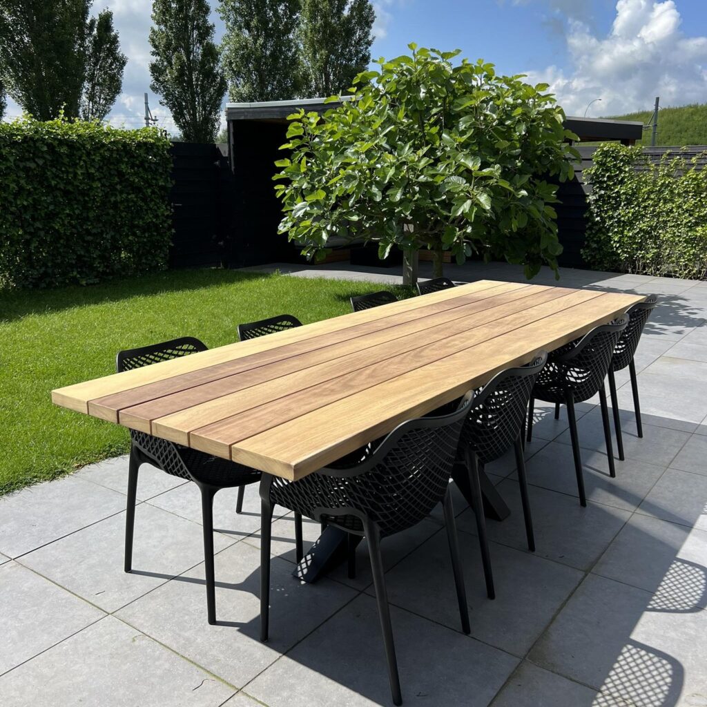 Tuintafel 8 personen matrix poot