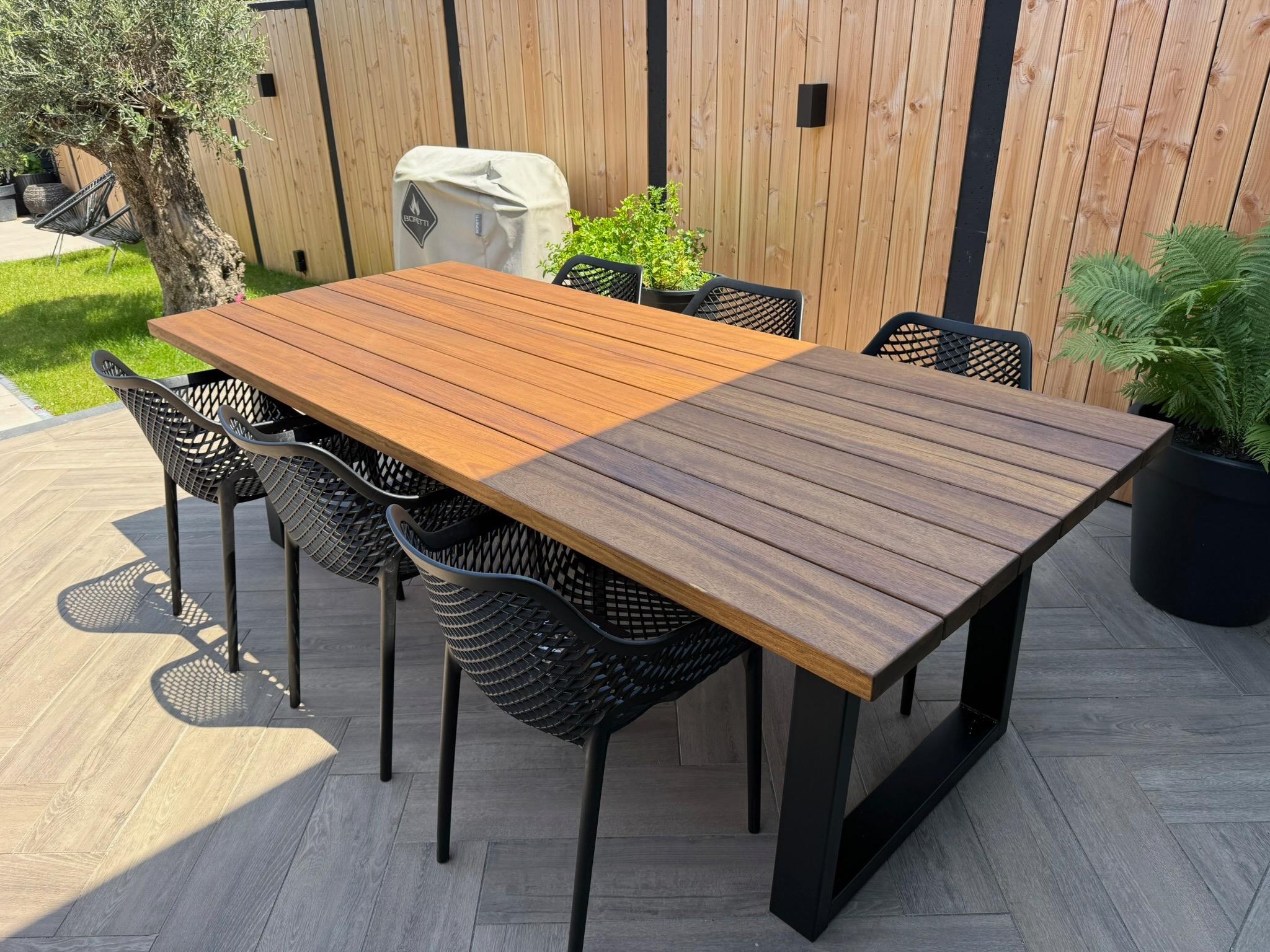 Stadstuin tuinset 6 personen hardhout met 6 tuinstoelen