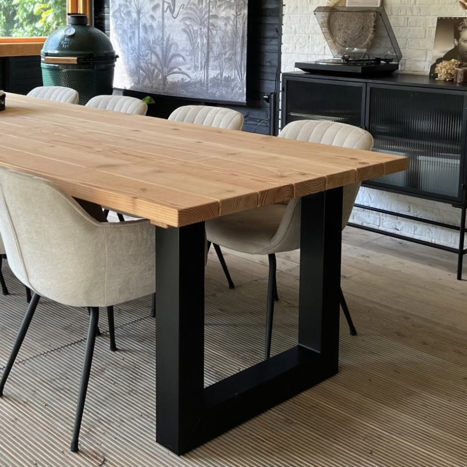 U poten staal douglas tuintafel