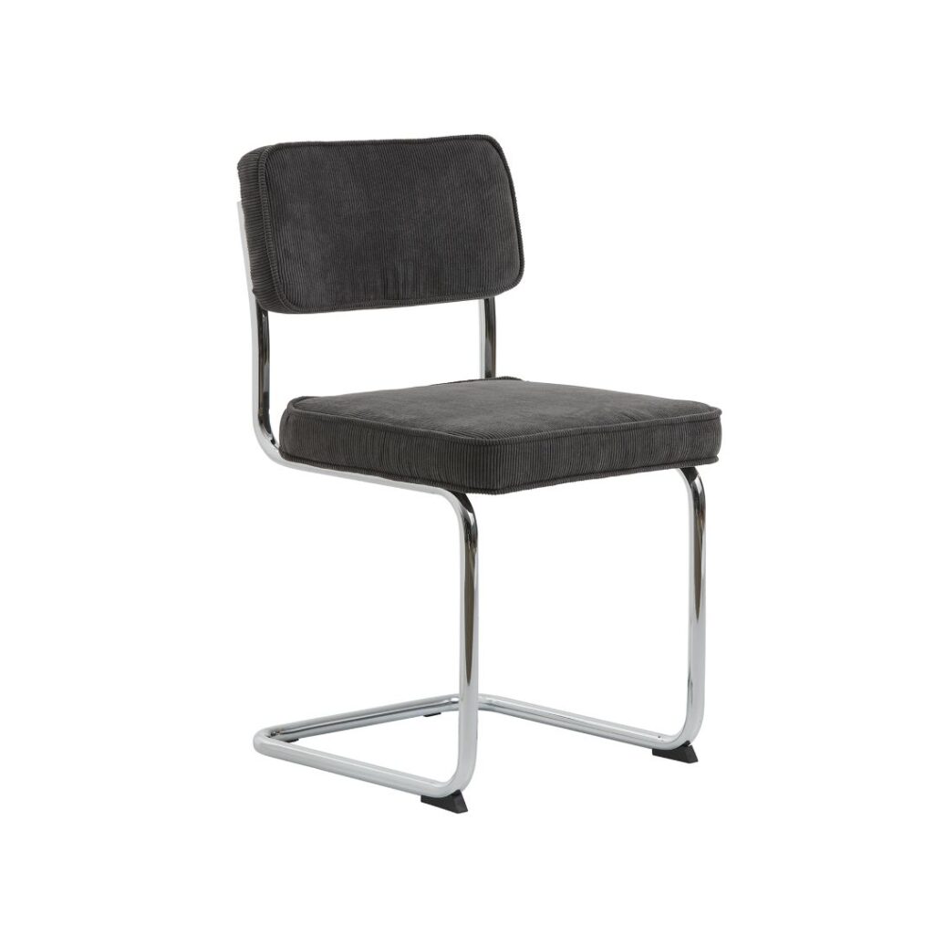 Eetkamerstoel Olivia Ribstoel Grijs Antraciet
