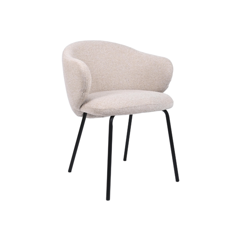 Eetkamerstoel Boby metalen vierpoot