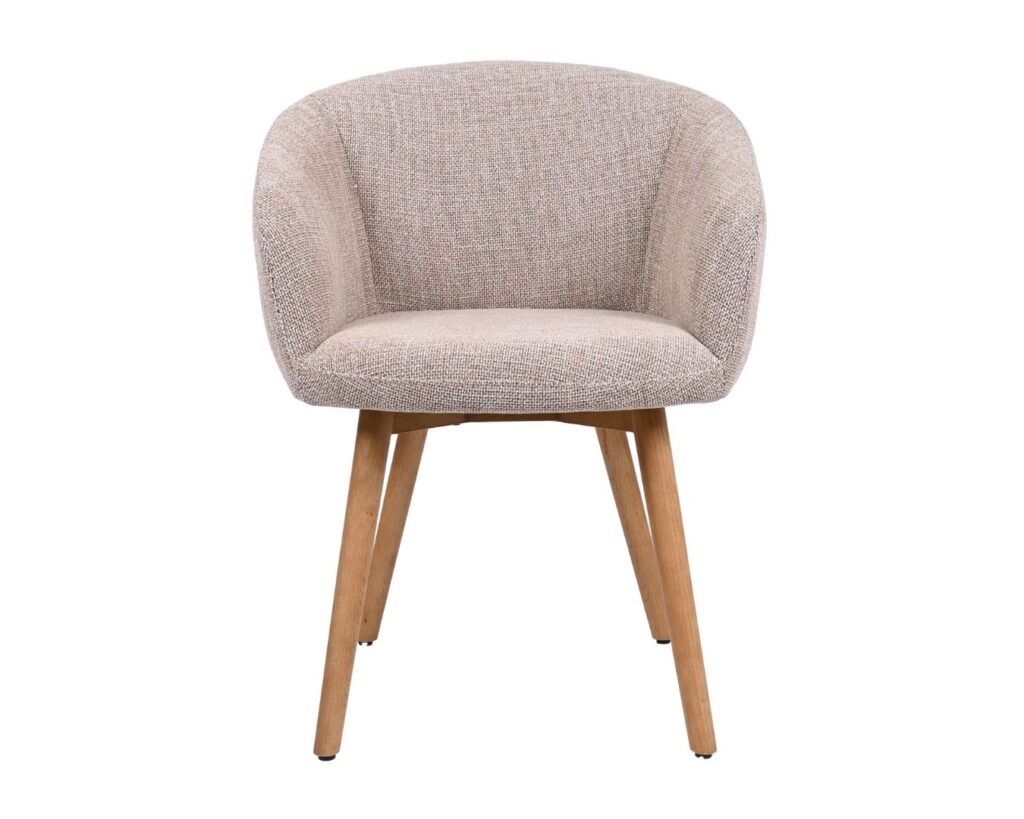 Eetkamerstoel Manoa houten poot Chacha Sand