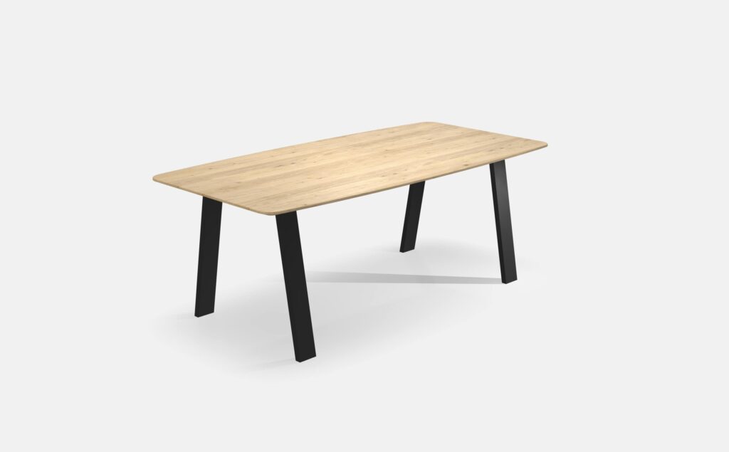 Eettafel Half Ovaal Eiken N poten 200cm4