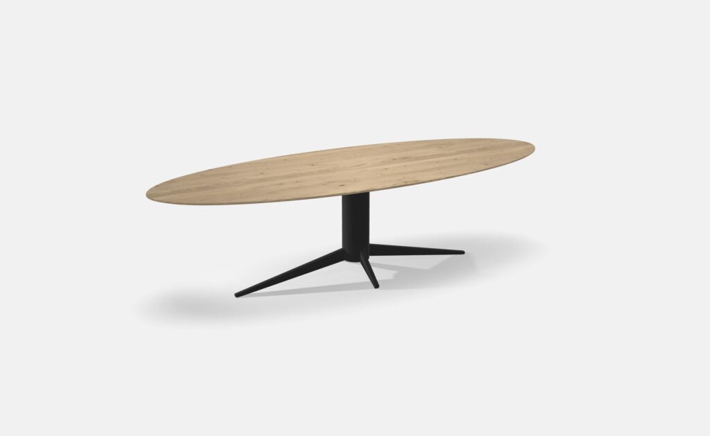 Eettafel Ovaal Eiken 3D Kolompoot 280cm1