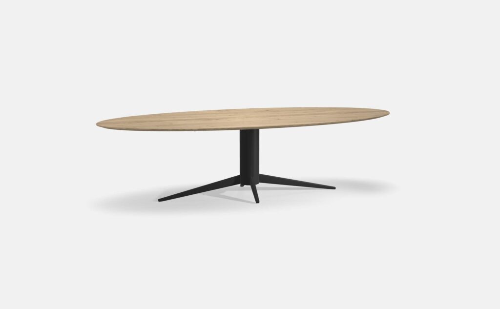 Eettafel Ovaal Eiken 3D Kolompoot 280cm3