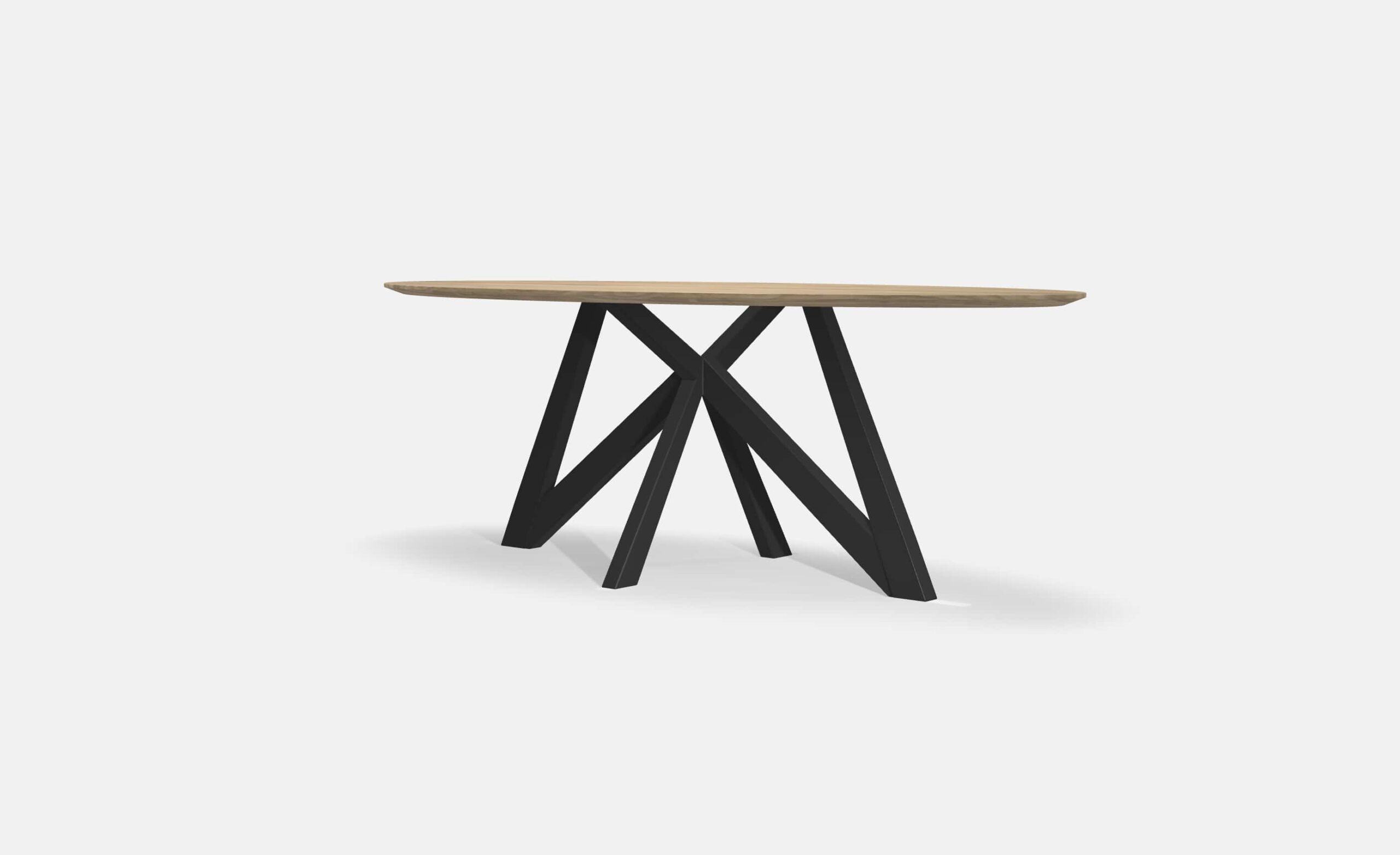 Eettafel Ovaal Eiken Matrix Punt 220cm3