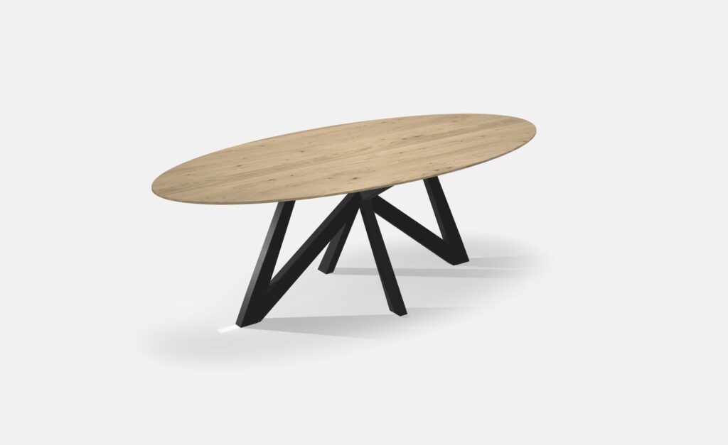 Eettafel Ovaal Eiken Matrix Punt 220cm4