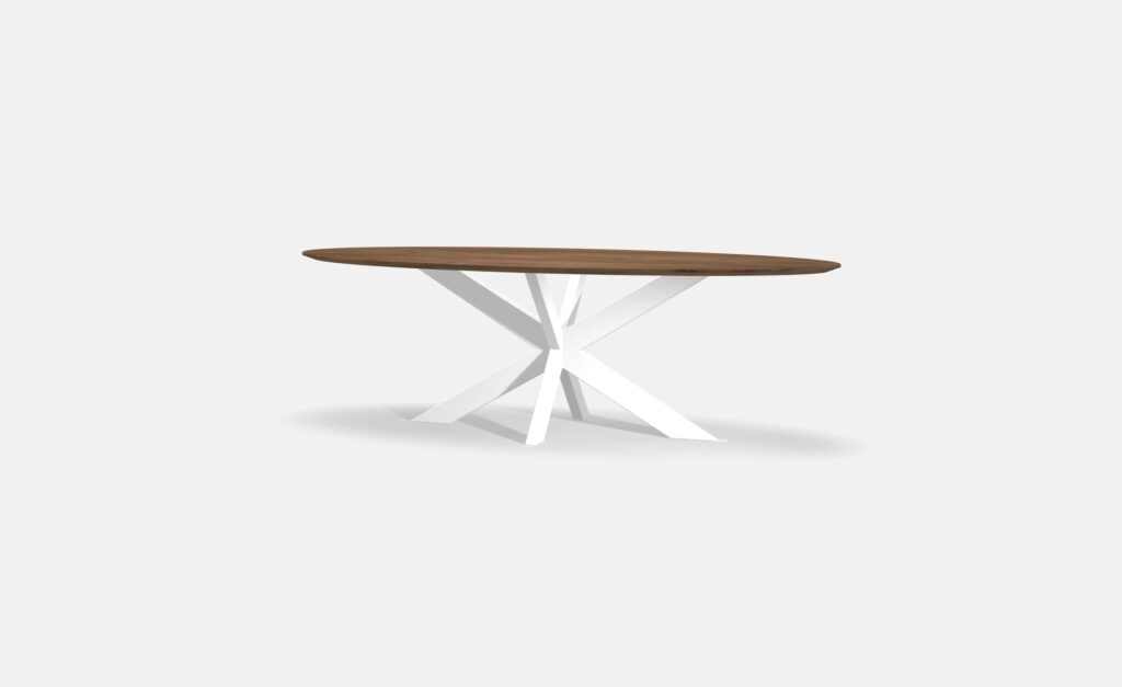 Eettafel Ovaal Noten Matrix Wit 240cm3