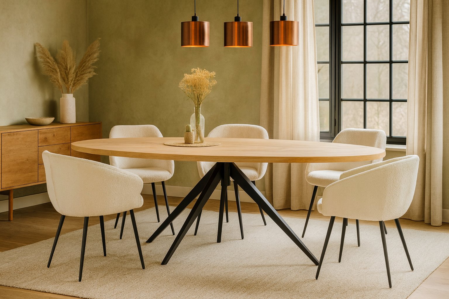 Eettafel Ovaal eiken