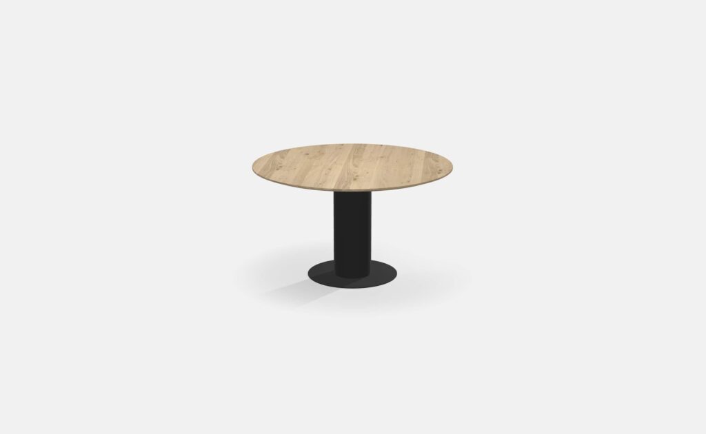 Eettafel Rond Eiken Kolompoot 120cm3