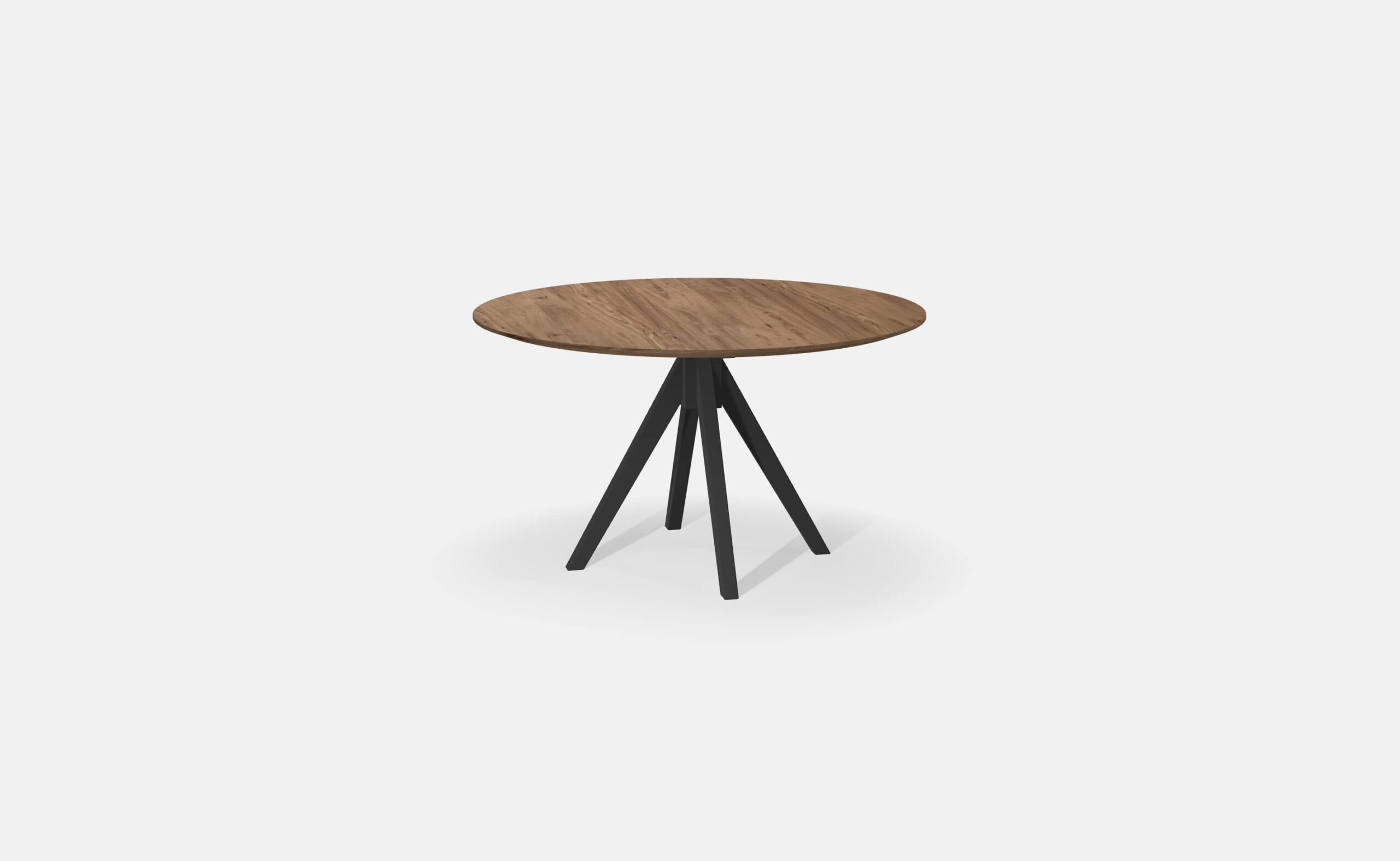 Eettafel Rond Noten Matrix Taps 130cm4