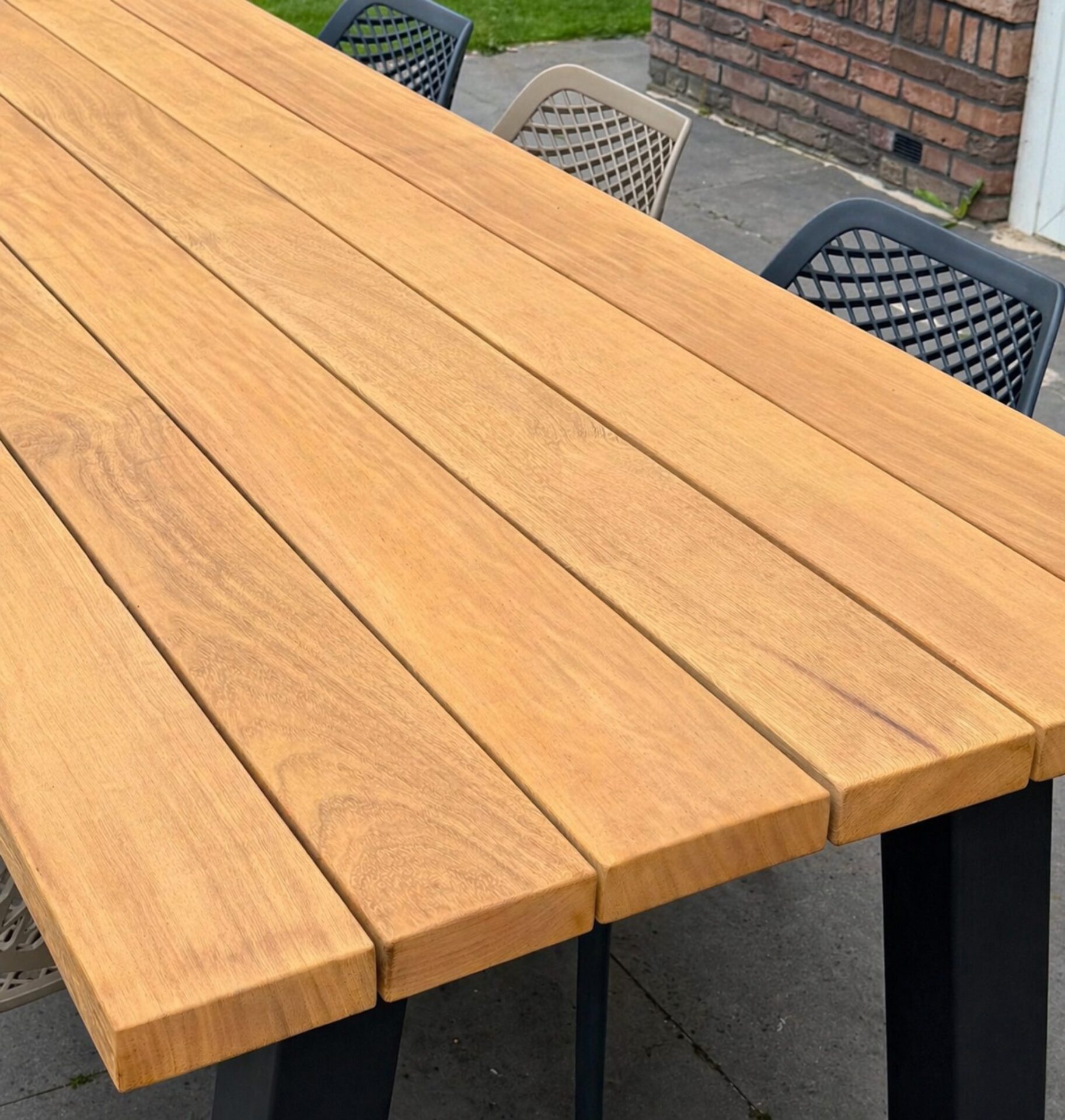 Iroko Behandeling Rubio Durogrit Grassland Beige