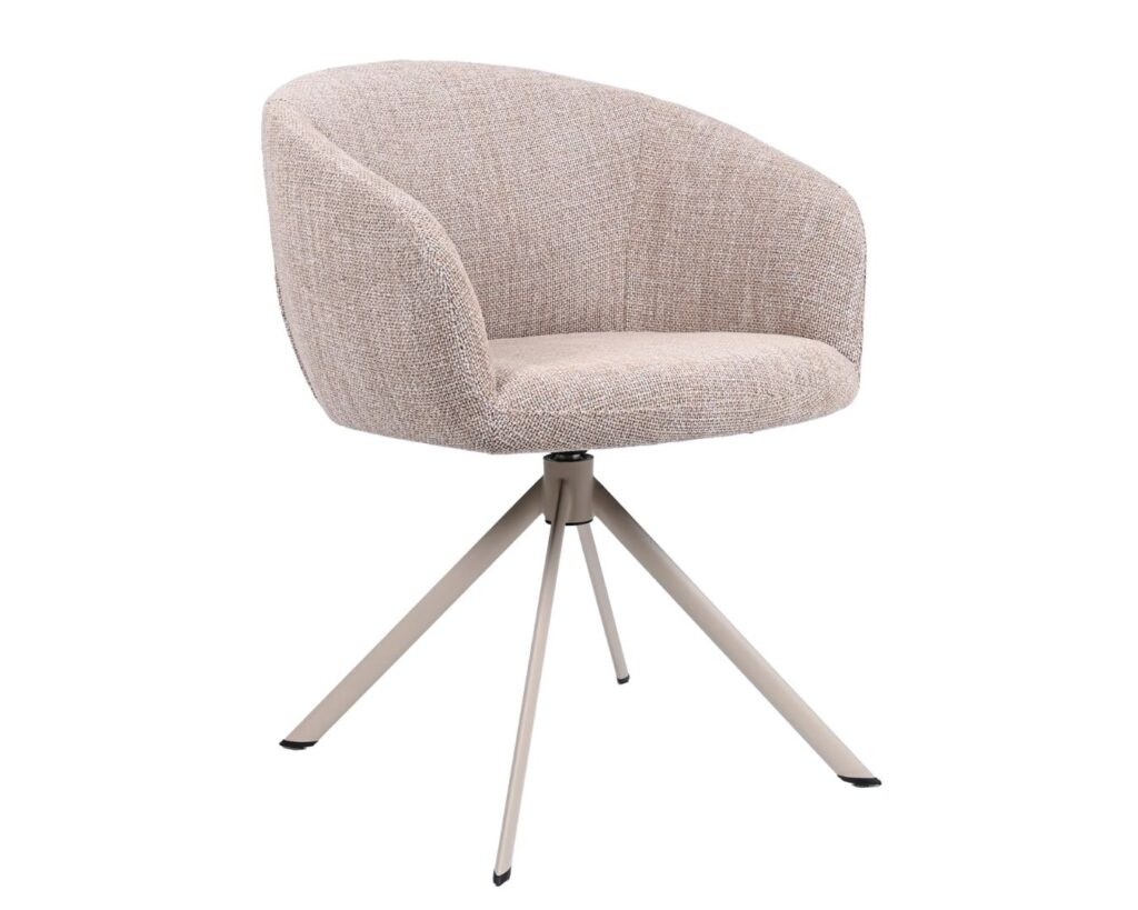 Manoa armstoel spinpoot Beige Chacha Sand