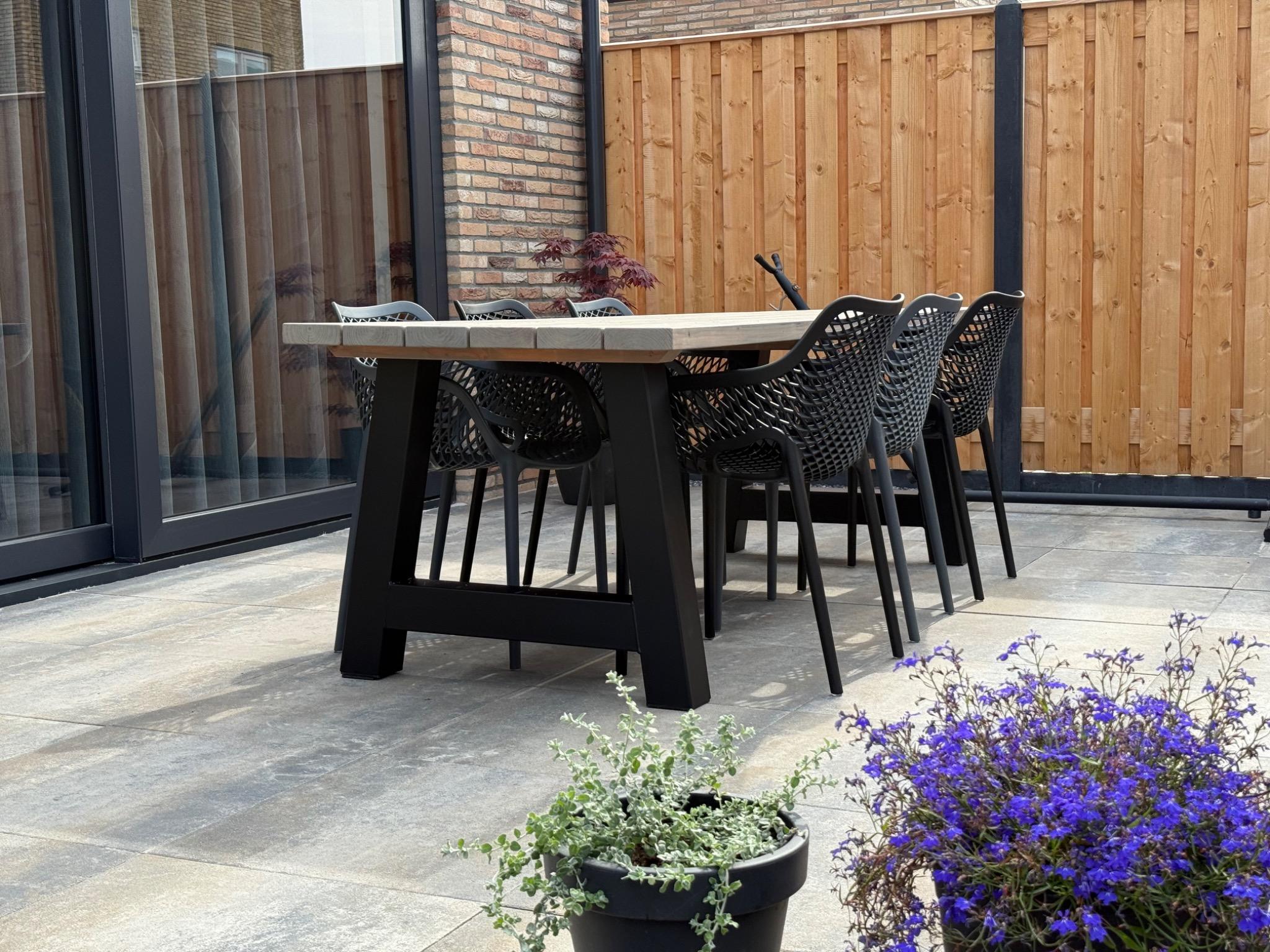 Tuinset grijs 6 personen