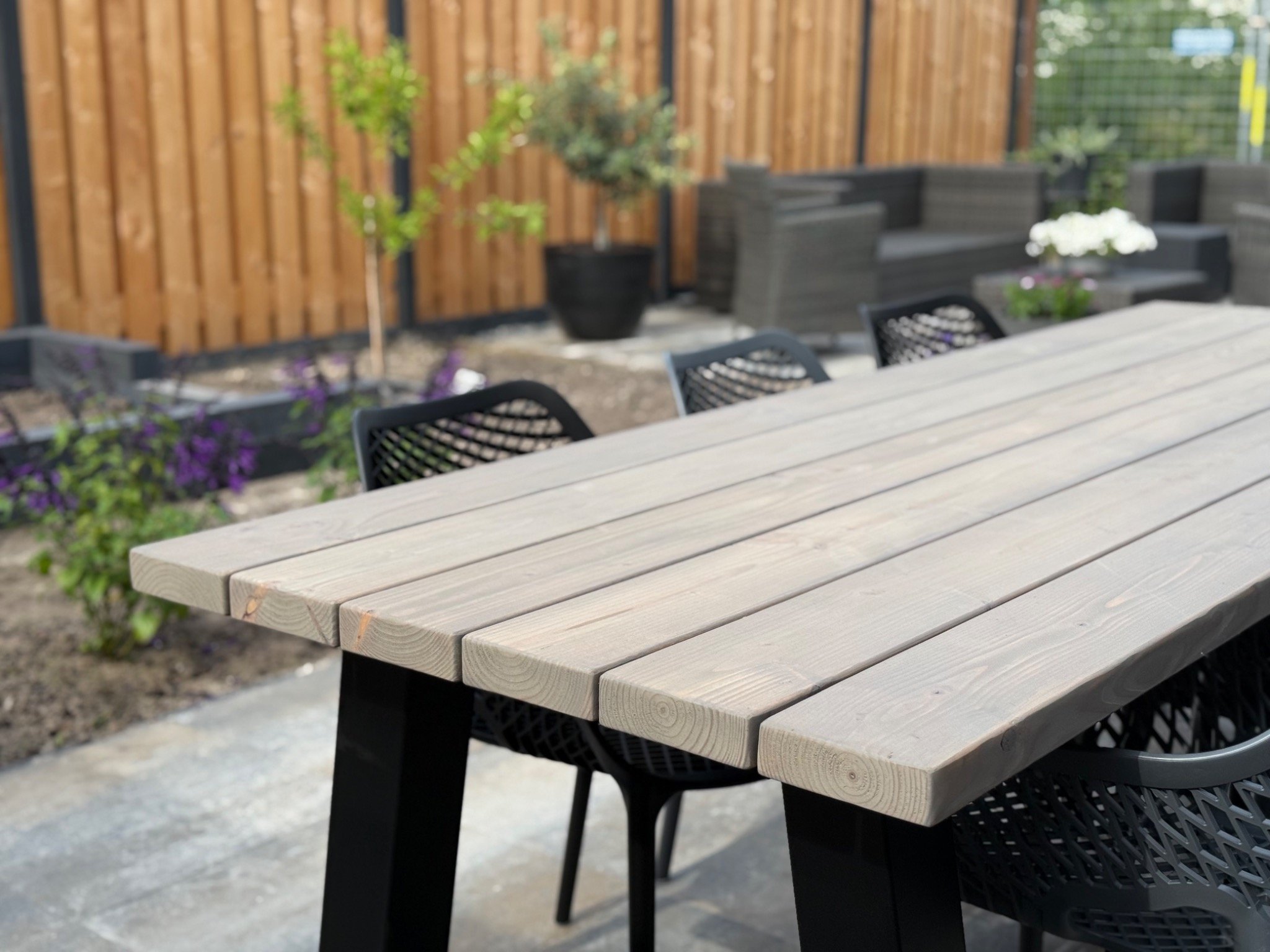 Tuinset grijs 6 personen
