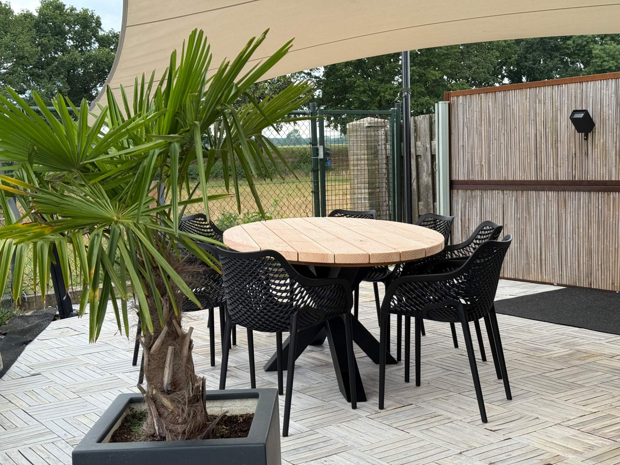 Ovale tuintafel met stoelen 8 personen