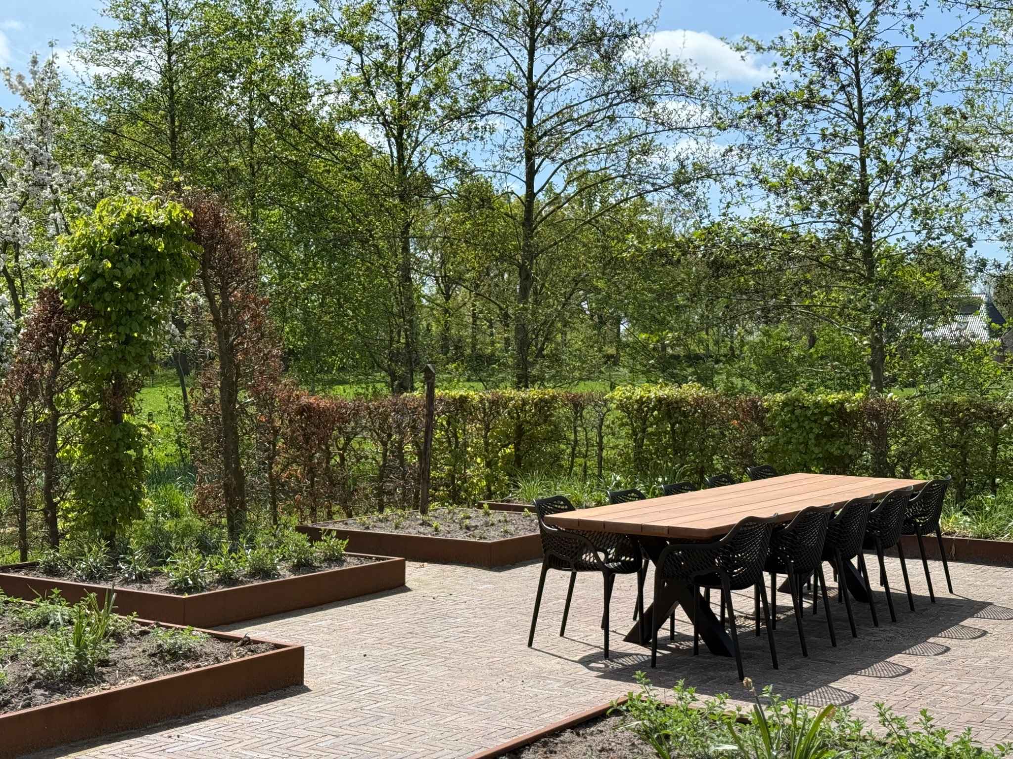 Tuin terras tuintafel