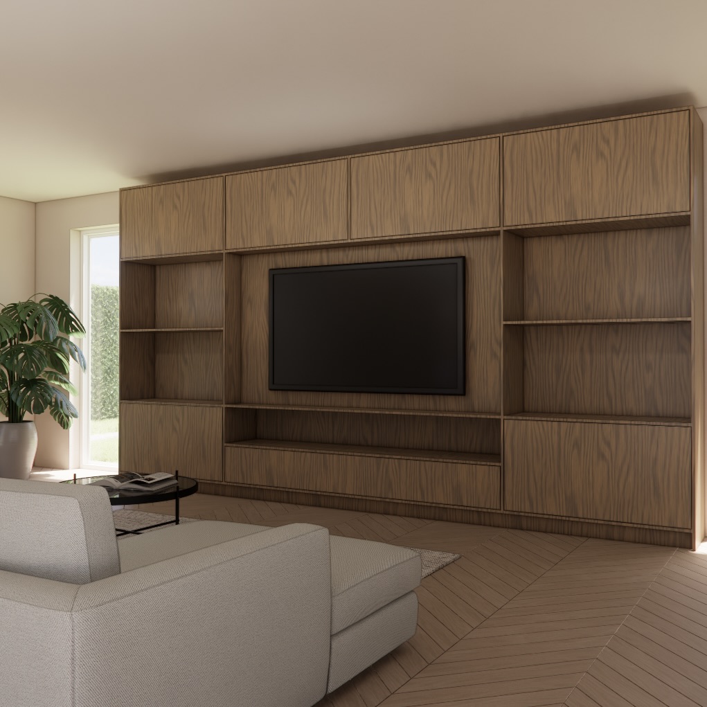 Tv meubel Jara modern design wandmeubel – 3D visualisatie