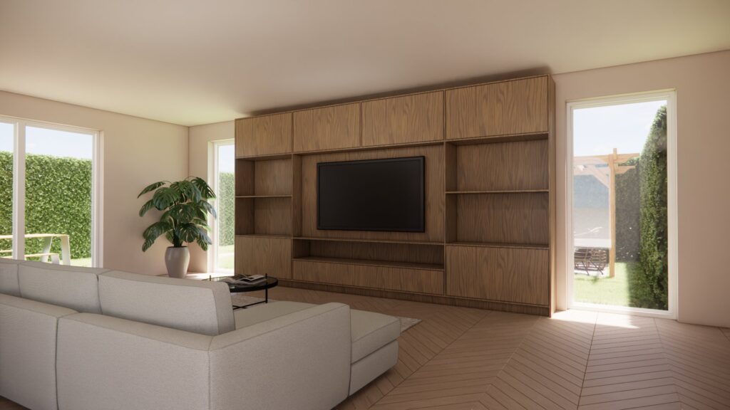 Tv meubel Jara modern design wandmeubel – 3D visualisatie