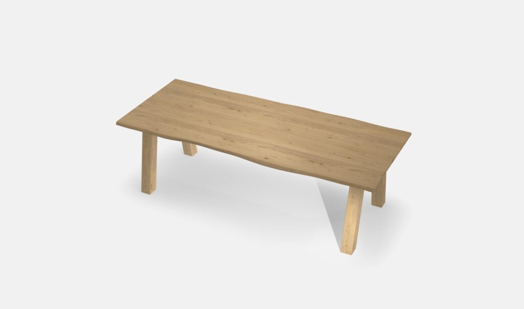 Eettafel Boomstam Eiken A zonder ligger 240cm1