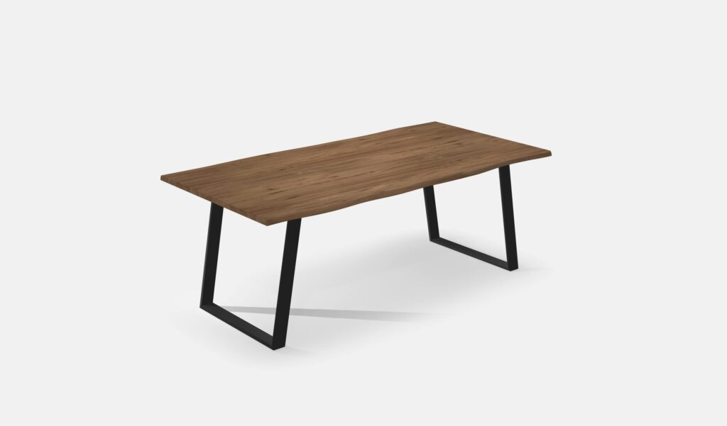 Eettafel Boomstam Noten U poten schuin 200cm5