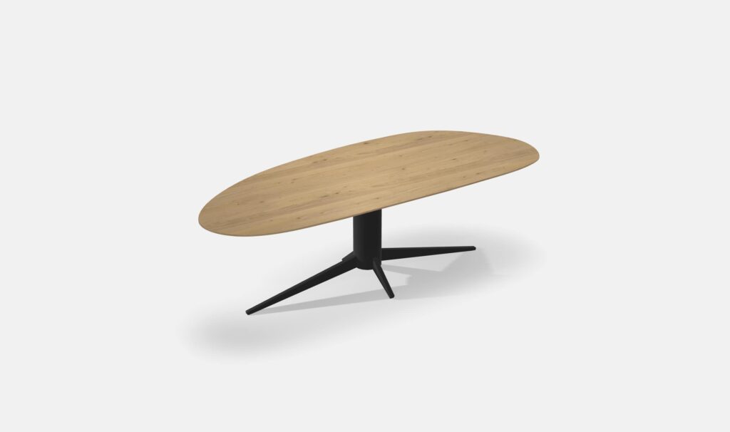 Eettafel Kiezel Eiken 3D Kolompoot 200cm4