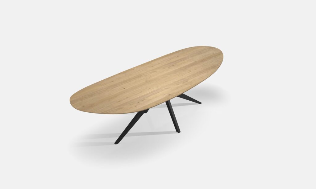 Eettafel Kiezel Eiken Matrix Taps 240cm3